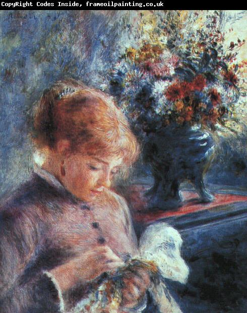 Pierre Renoir Lady Sewing